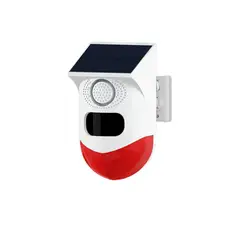 Tuya WiFi Outdoor Solar PIR Infrared Alarm Wireless Siren Home Security Alarm System Waterproof Strobe Siren App Remote Control