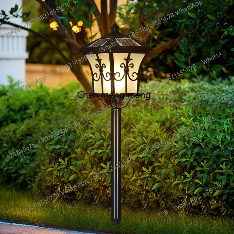 Solar floor lamp Garden floor lamp LED outdoor waterproof garden household plug-in grass floor