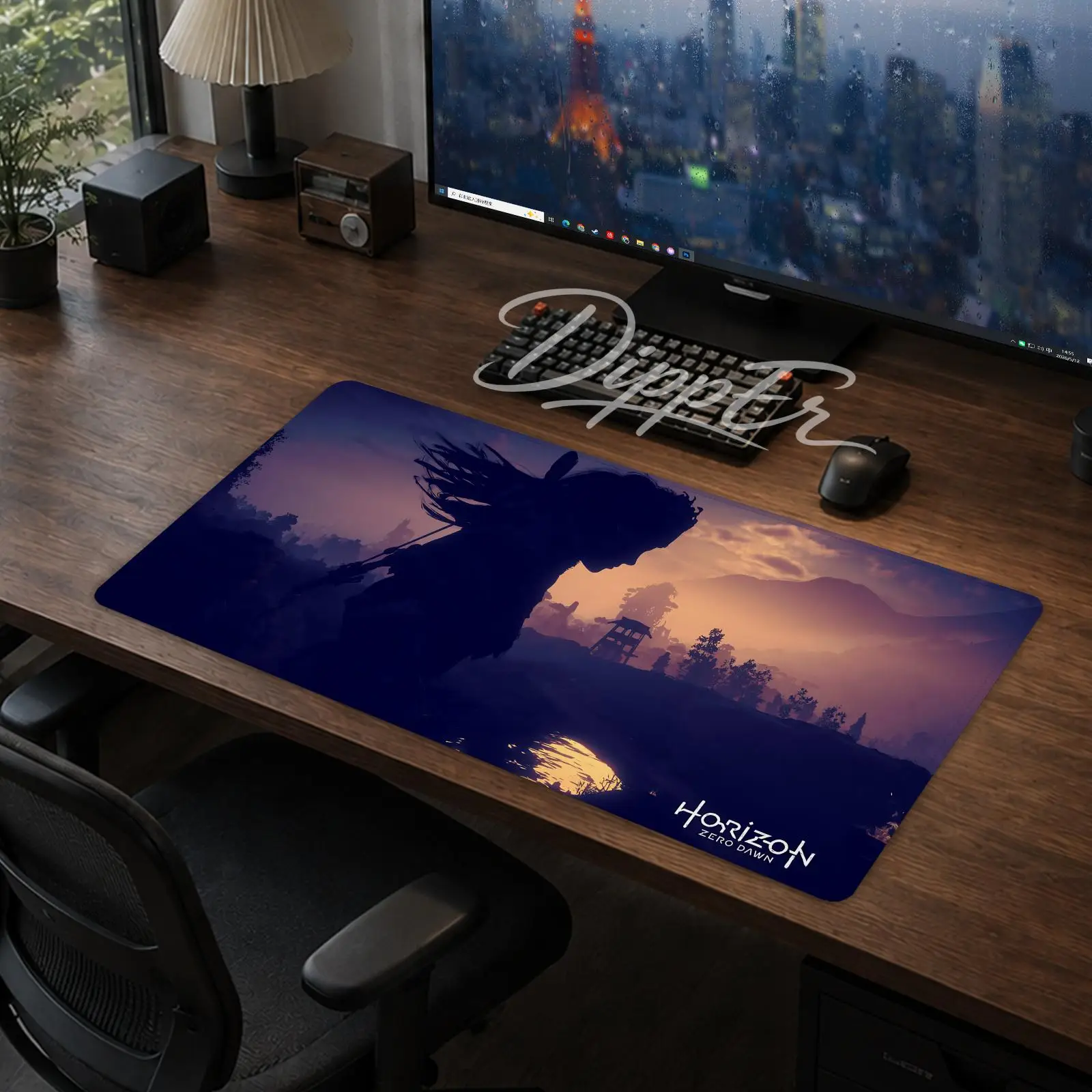 Horizon Zero Dawn Mouse Pad Gaming office Desk Mat Non-slip Large Mousepad DIY Keyboard Pad stitched edge rubber base