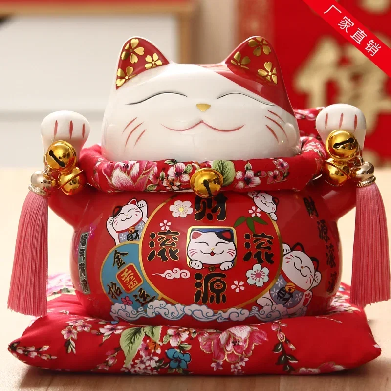 Lucky cat large ornaments piggy bank store opening ornaments creative gifts home accessories ceramic decoration craft gifts