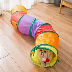 Cat Tunnel Foldable Toy Interactive Training Collapsible Crinkle Kitten Play Games Tunnel Tube With Ball Pat Accessories