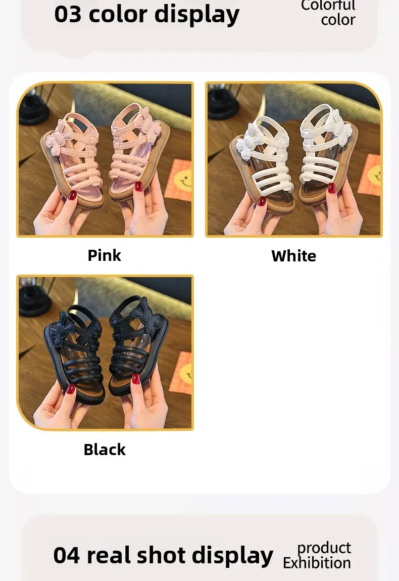 1-10 Jahre Mädchen-Sandalen Sommer Neue Coole Modische Prinzessinnen-Schuhe für Schülerinnen Flache Sandalen Freizeitschuhe – Detail 11