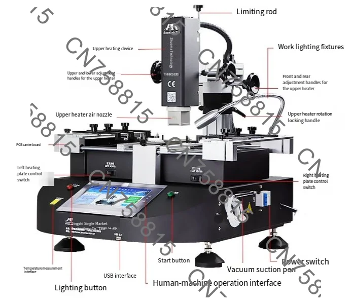 Precision temperature control, soldering operation, R5830 R5860 soldering chip main board maintenance, preheating table