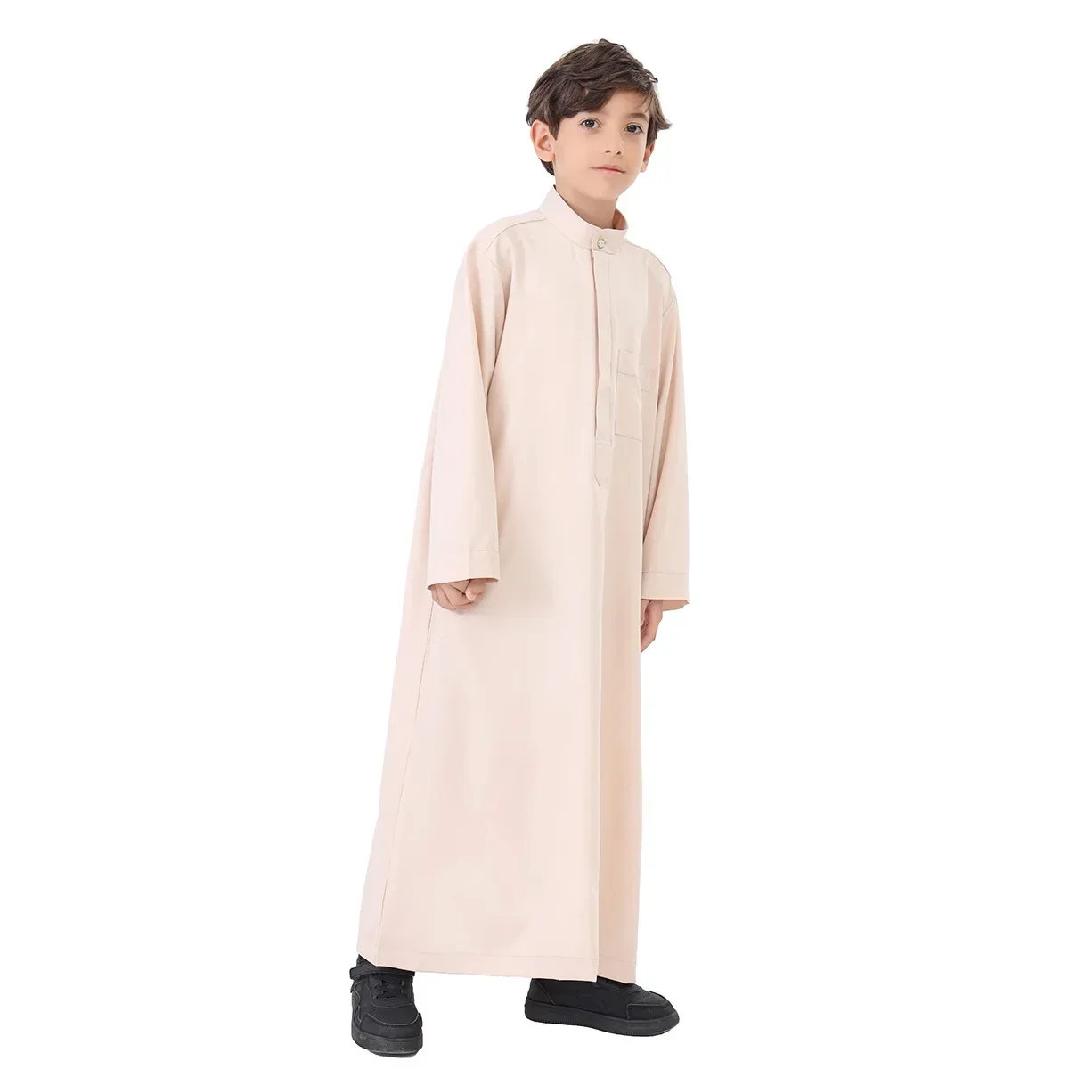 Bambini musulmani Abaya Ramadan Jubba Preghiera Thobe Ragazzo Abito lungo Bambini Caftano Islam Abito Abito Caftano Dubai Arabo Thoub Eid Ramadan