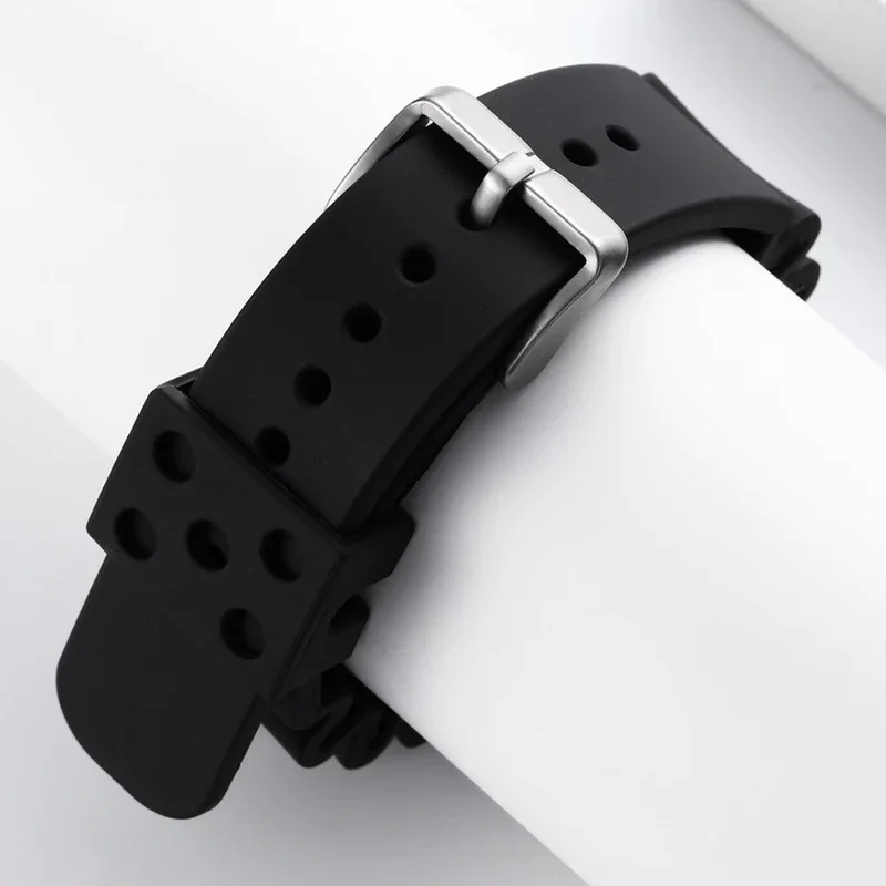 ADDIESDIVE Universal 20mm 22mm Mens Watch Strap Replacement Watchband Black Rubber Premium Sport Waterproof Fashion Watches band