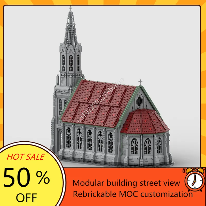 11369PCS Old Church Modular MOC Creative street view Model Building Blocks Architecture DIY Education Assembly Model Toys Gifts