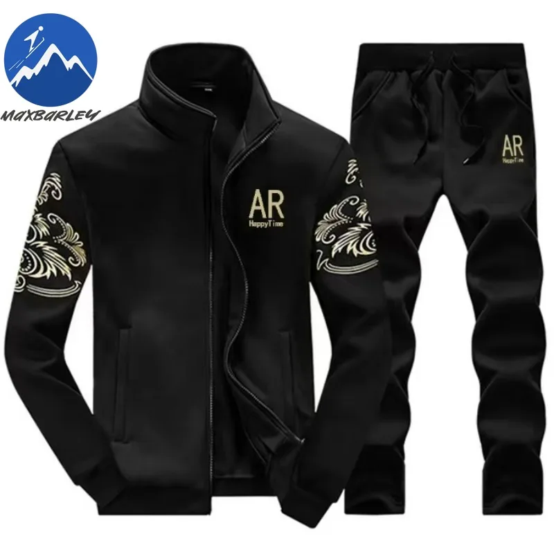 

Maxbarley Men Tracksuit Sets Zipper Long-sleeved Jacke + Sports Leisure Pants Two-piece Fitness Jogging Suit Man Autumn 2026 New