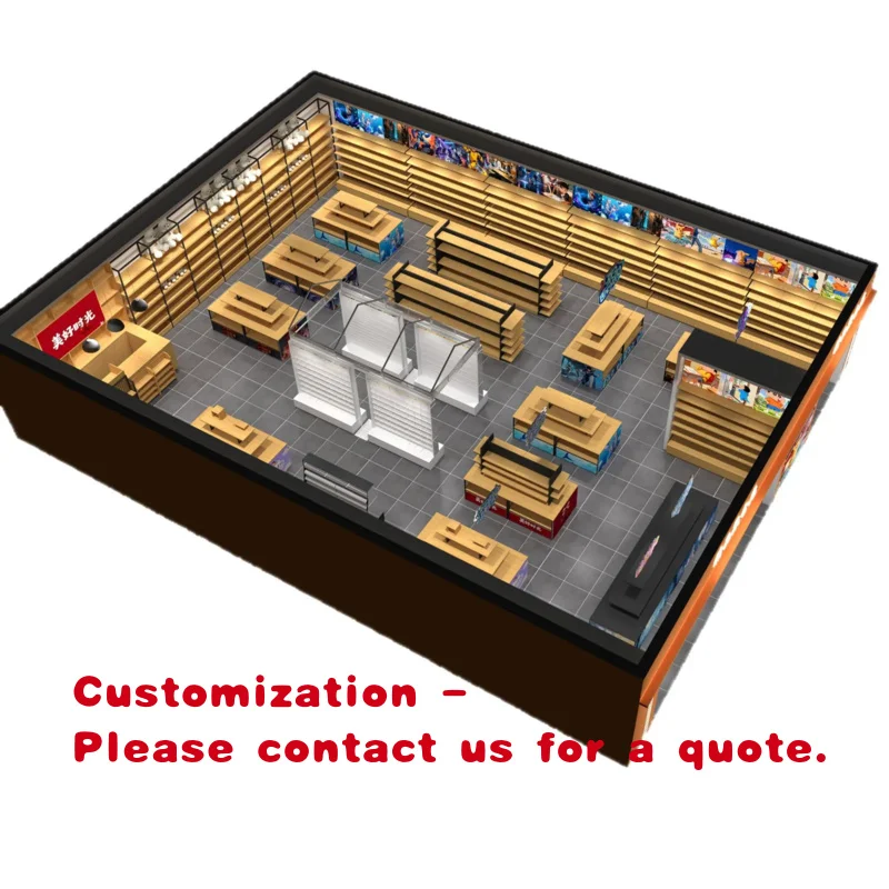 custom.One Stop Solution Store Display Shelf Shop Display Stand Steel Wood Display Rack