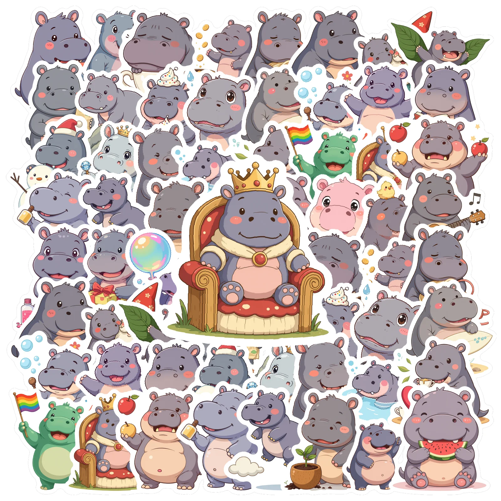 35pcs-100pcs Cartoon Stickers Cute Stickers Stationery Stickers For Notebook Luggage Mobile Phone Cup Laptop Suitcase