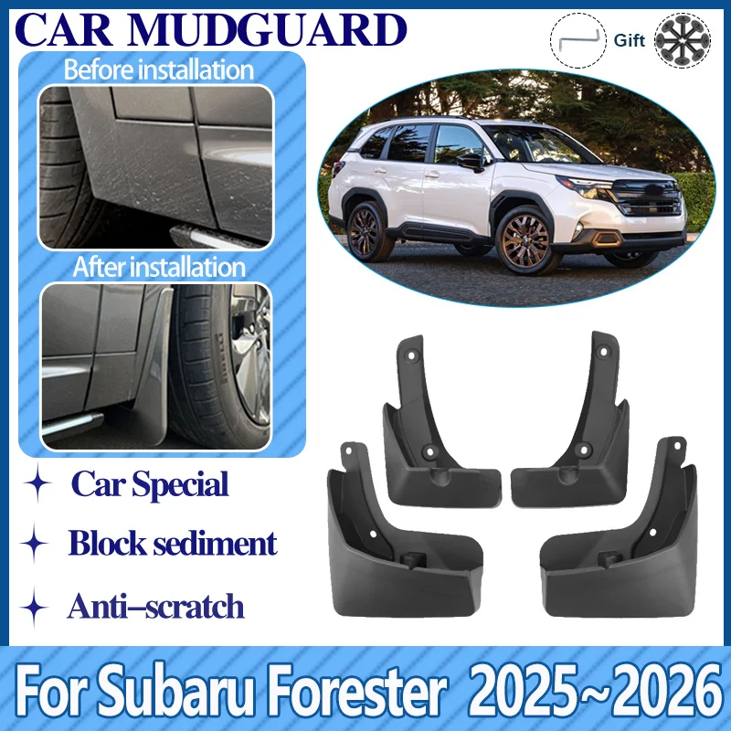 

Mudguard For Subaru Forester SL 2025 2026 Anti-Sand Guard Protector Front Rear Fender Mudflaps Kit Anti-scratch Car Accessories