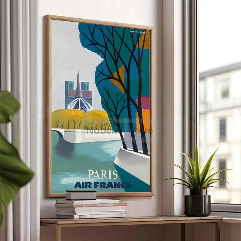 Air France Vintage Travel Poster Europe France Tourism Prints Canvas Painting Wall Art Pictures Home Living Room Vintage Decor