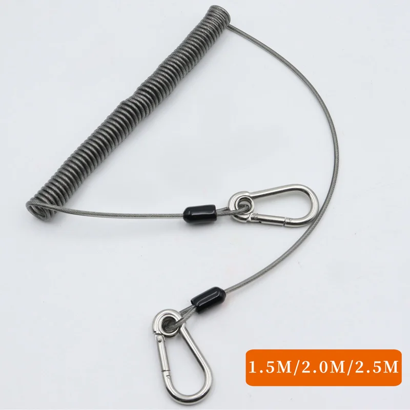 ZYZ Steel Wire Retention Rope High Strength Sea Fishing Tackle Anti-loss Tool High Elasticity Self-stretching Anti-shedding Rope