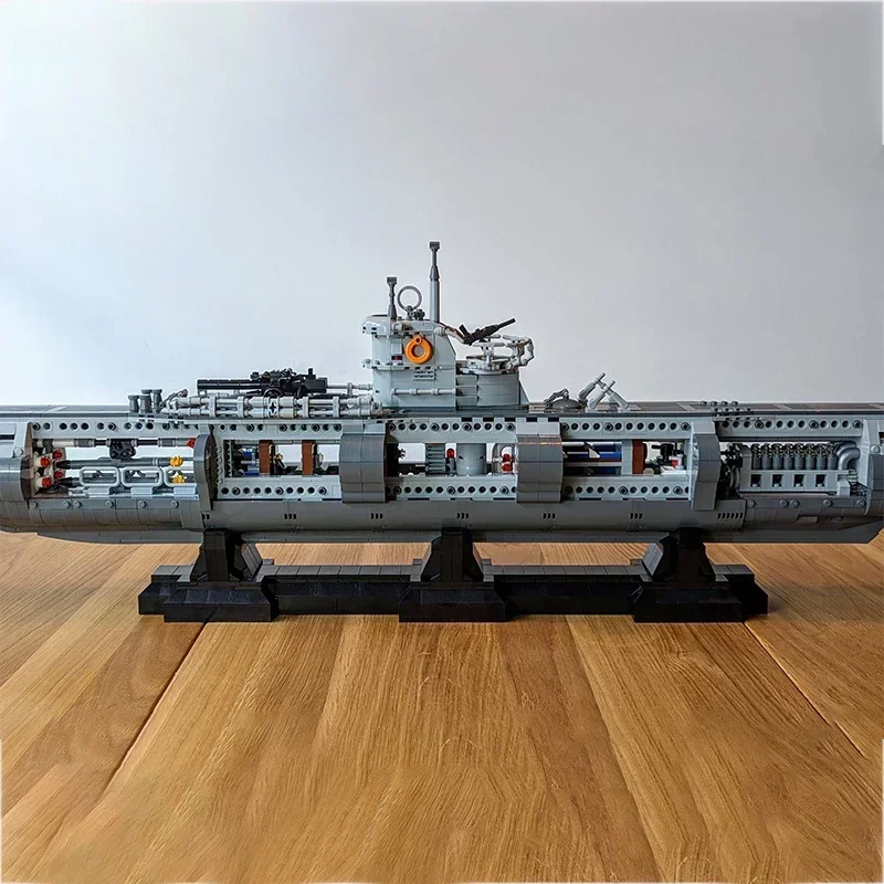 Bloques de construcción Moc, modelo militar, tipo barco en U, tecnología de buque de guerra VIIC, bloques modulares, regalos, juguetes de Navidad, conjuntos DIY de montaje