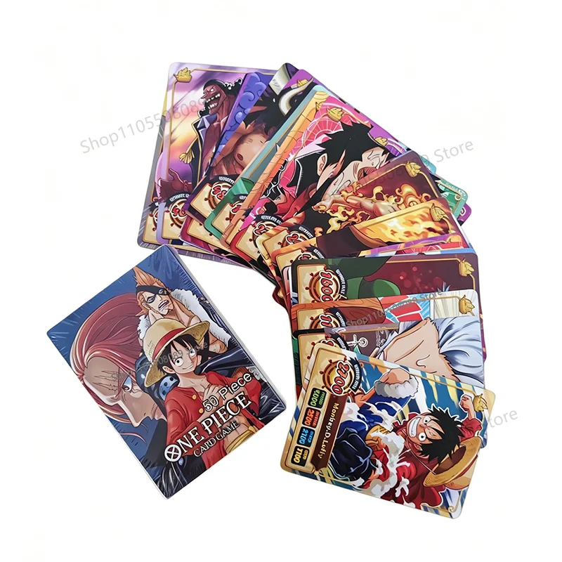 50Pcs One Piece Luffy Card Creative Cartoon Usopp Zoro Nami Game Cards High-value Fashionable Personalized Student Board Game