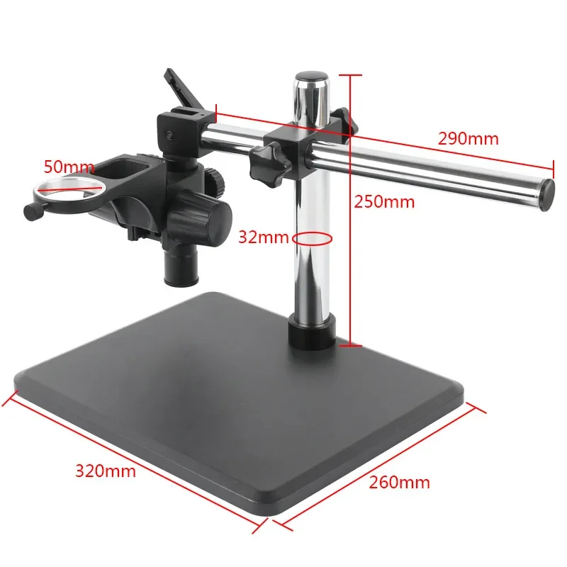 DIA 32mm Supporto per microscopio Supporto da 50 mm Staffa metallica Barra per asta Pilastro Braccio per microscopio per obiettivo per videocamera