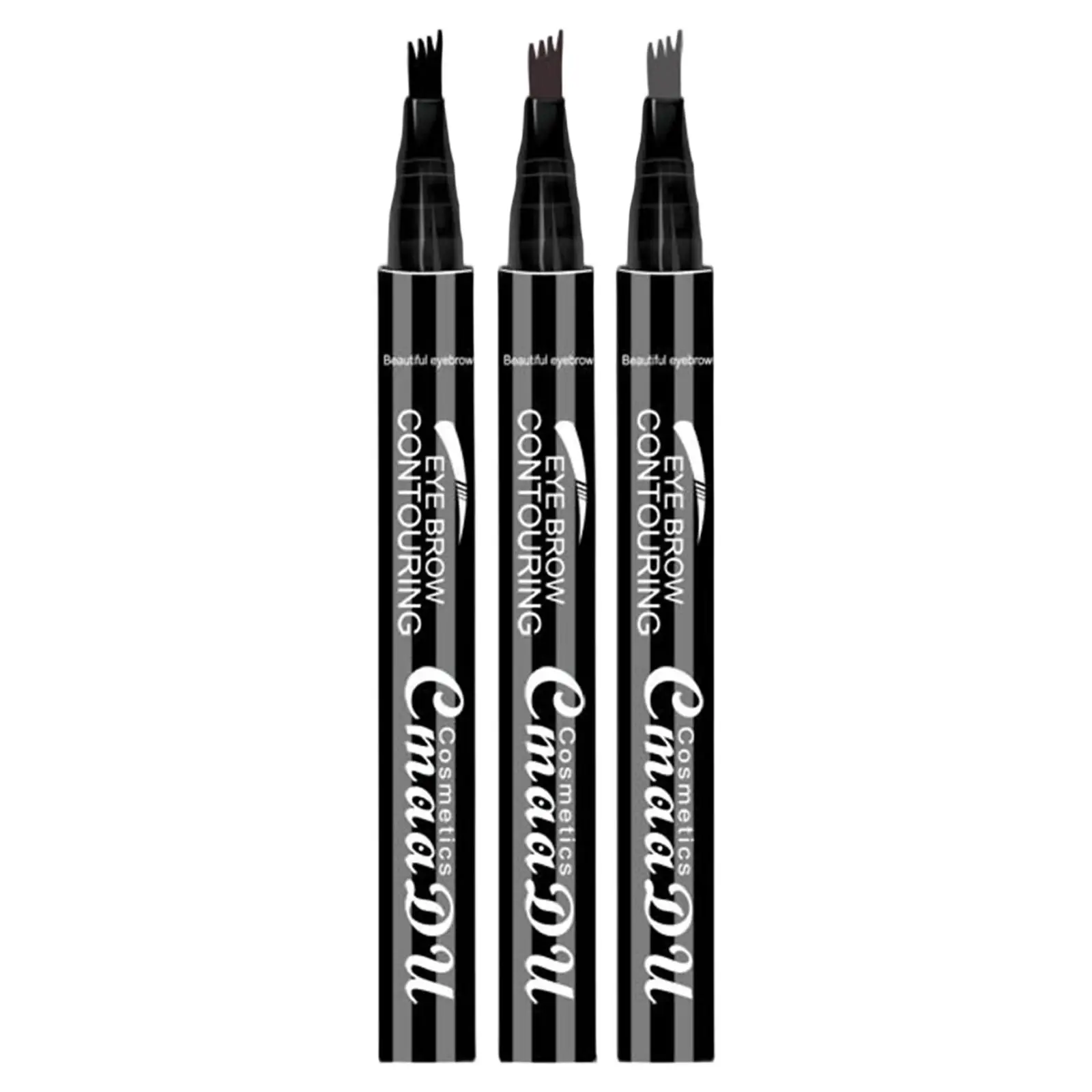 4-punts wenkbrauwpen Waterdichte applicator Vloeibaar wenkbrauwpotlood voor oogmake-up