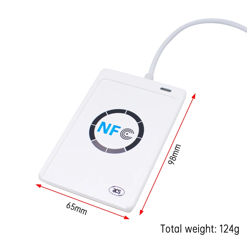 1pc USB ACR122U NFC RFID Smart Card Reader Writer For all 4 types of NFC (ISO/IEC18092) Tags + 5pcs M1 Cards Hot Worldwide