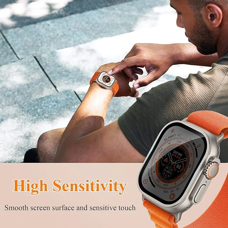 Pellicola salvaschermo privacy per Apple Watch Ultra 2/Ultra 49mm Pellicola impermeabile anti-spia in vetro temperato per accessori iWatch Ultra