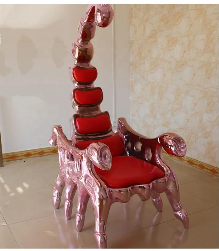 Electroplated Fiberglass Scorpion Chair:
