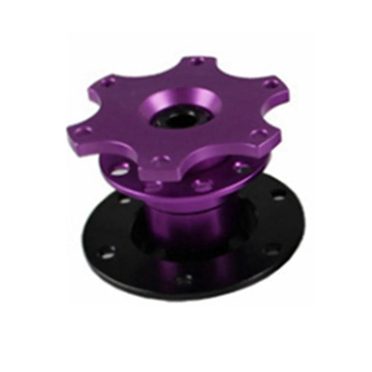 For 6-Hole Steering Wheel Hub Steering Wheel Heightening Adapter Universal Steering Wheel Quick Release Bracket Purple