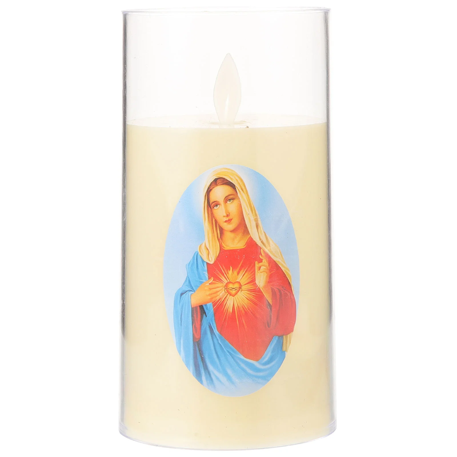 

Smoke-free Atmosphere Light Candles Decorative Catholic for Prayer Bulk LED Blessed Plastic Operated Religious