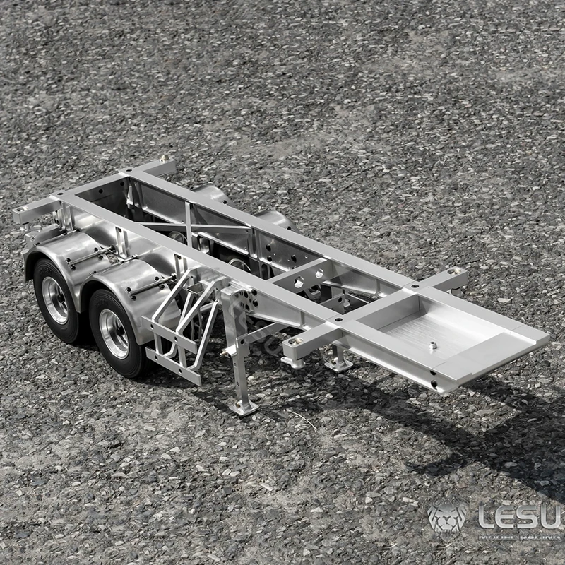 LESU 1/14 Truck semi-trailer model Tamiya  20 '40' trailer container chassis frame tow plate