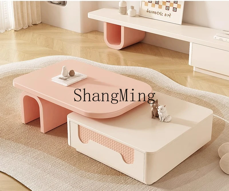 ZYYNew نموذج خزانة تلفزيون لغرفة المعيشة المنزلية، المشاهير على الإنترنت الحديثة بسيطة شقة صغيرة طاولة القهوة مجموعة خزانة أرضية التلفزيون #1