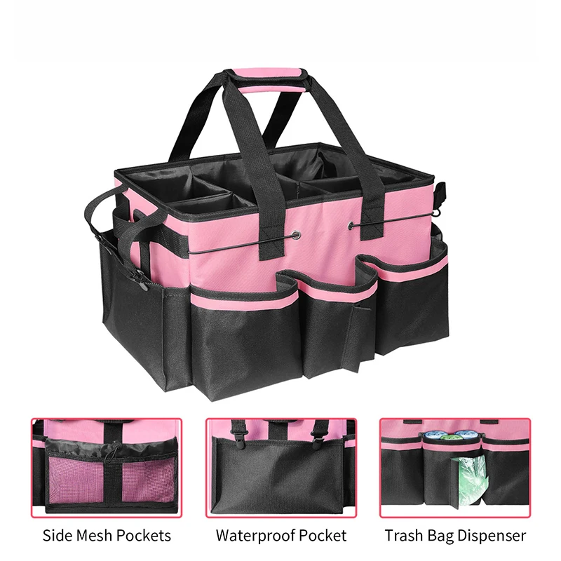 Summer New Oxford Cloth Large Capacity Cleaning Tool Storage Bag Cleaning Handheld Crossbody Multi functional Storage Bag