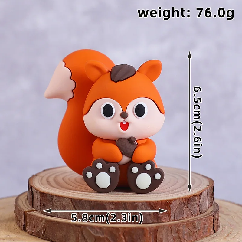 Woodland Animal Cake Toppers Hedgehog Squirrel Fawn Cake Topper Jungle Safari Kids Birthday Cake Decor tree leaves Accessories