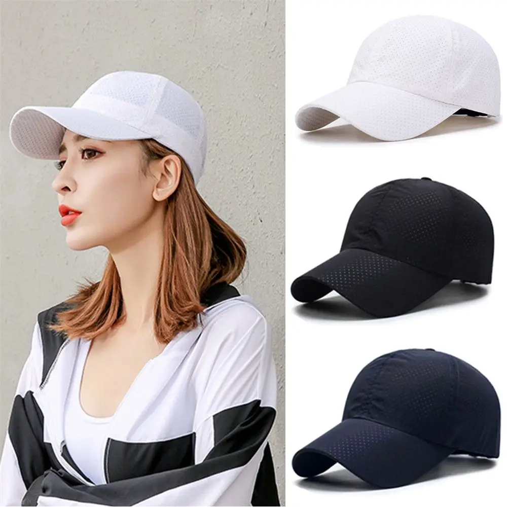 Breathable Quick Dry Baseball Cap Mesh Sun Hat Golf Tennis Cap For Outdoor Sports Running Hiking Camping For Men Women