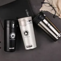 500ml Thermos Cup 304 Stainless Steel Coffee Mug Double Wall Vacuum Flask Leak-proof Thermos Water Bottle Trend Thermal Mug Gift