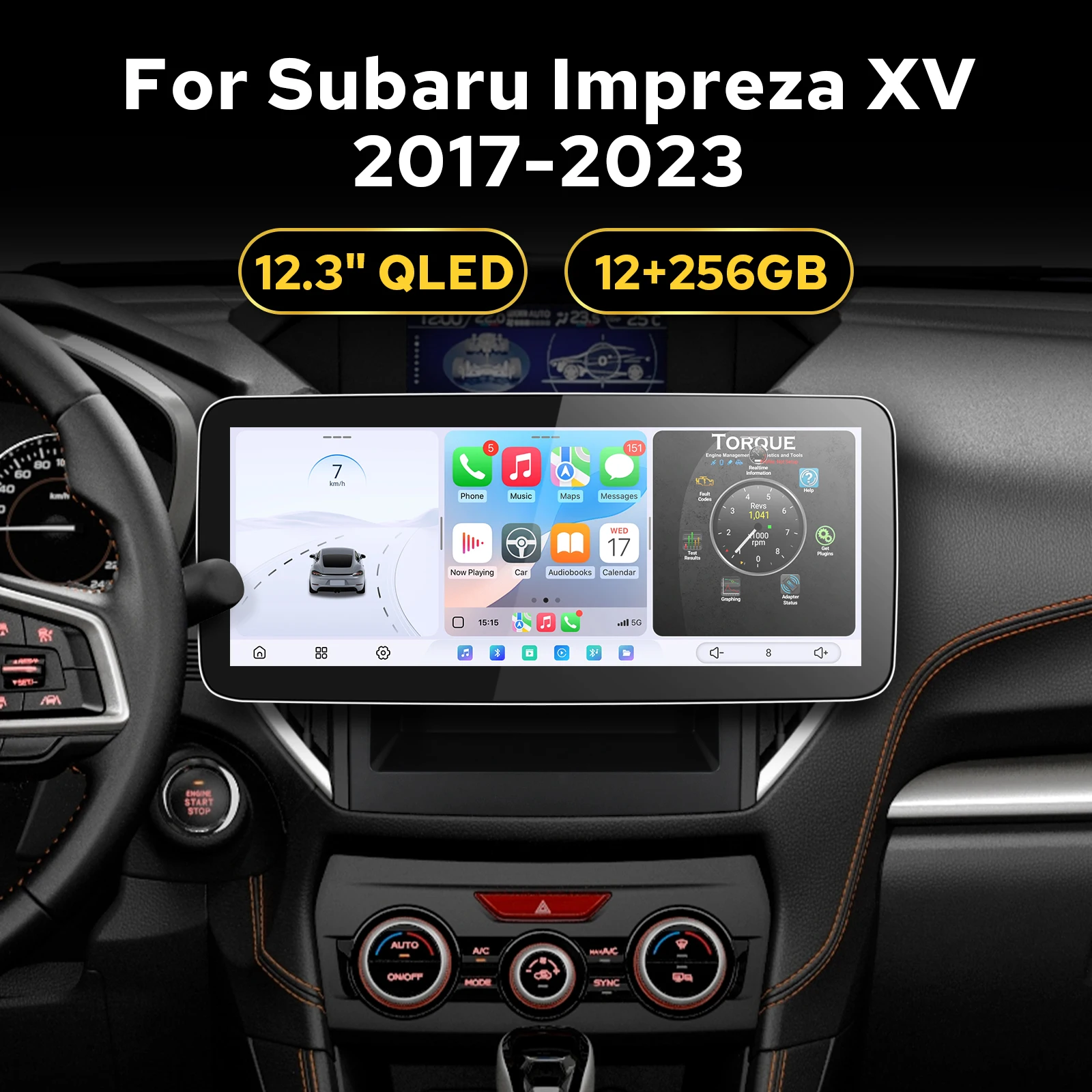 Premium 12.3 Inch Android Car Stereo Radio For Subaru Impreza XV 2017-2023 12+256GB Retains OEM Camera Harman Kardon Plug&Play