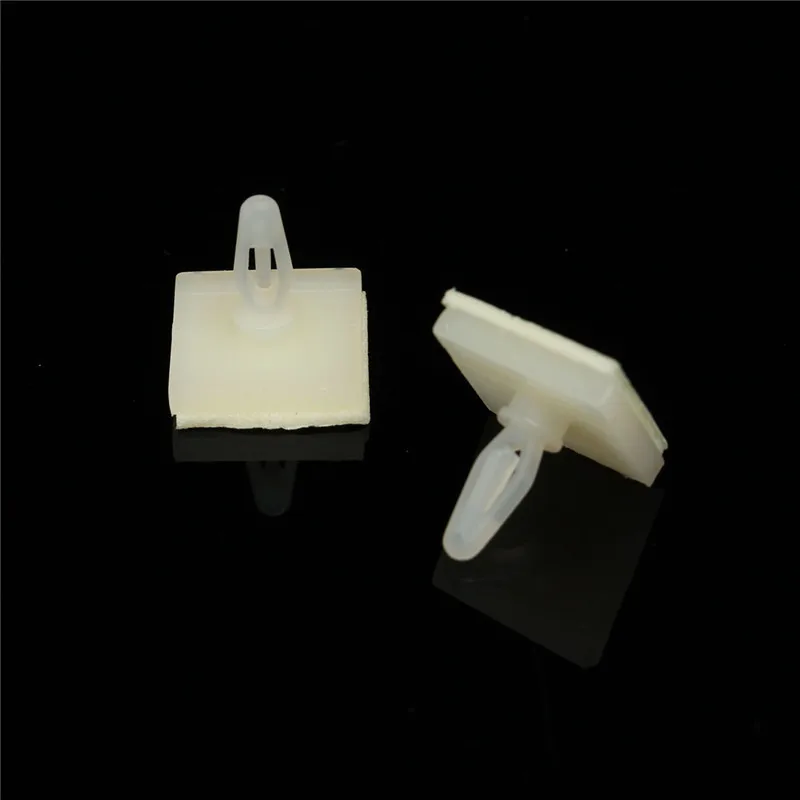 50/100pcs HC-5 Self Adhesive Mount Wire Tie Fixed Clip On PCB Spacer Standoff Locking Snap-In Fixed Clips Adhesive Cable Clamps