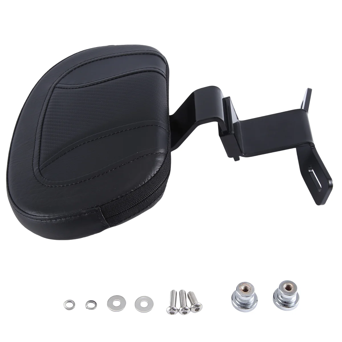 

Backrest Cushion Waistrest Motorcycle Supplies for Harley Glide 09-23 Black