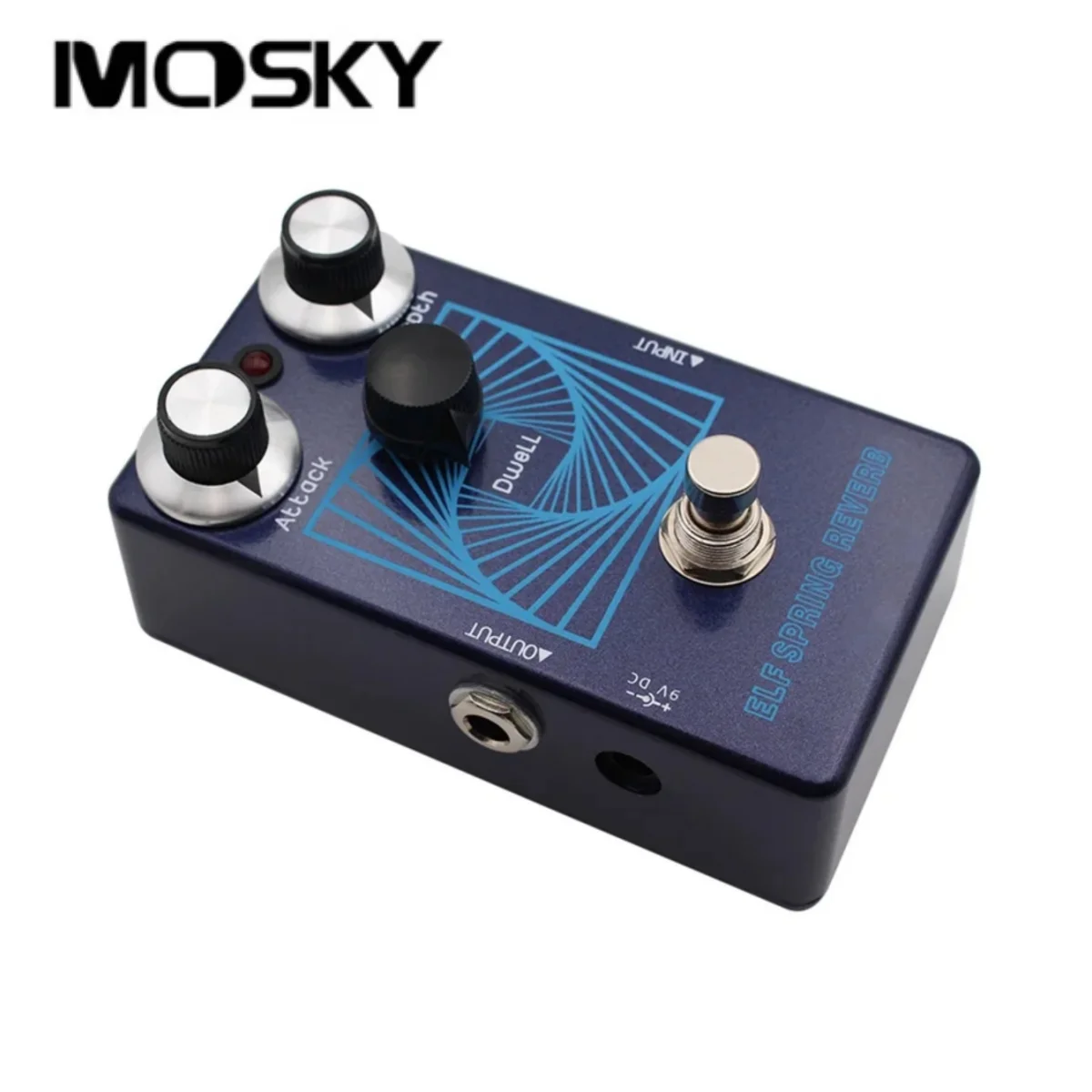 Mosky ELF Spring Reverb Guitar Bass Effect Pedal, Creepy Analog Digital Reverb Vintage Voiced Echo True Bypass Mini Pedal