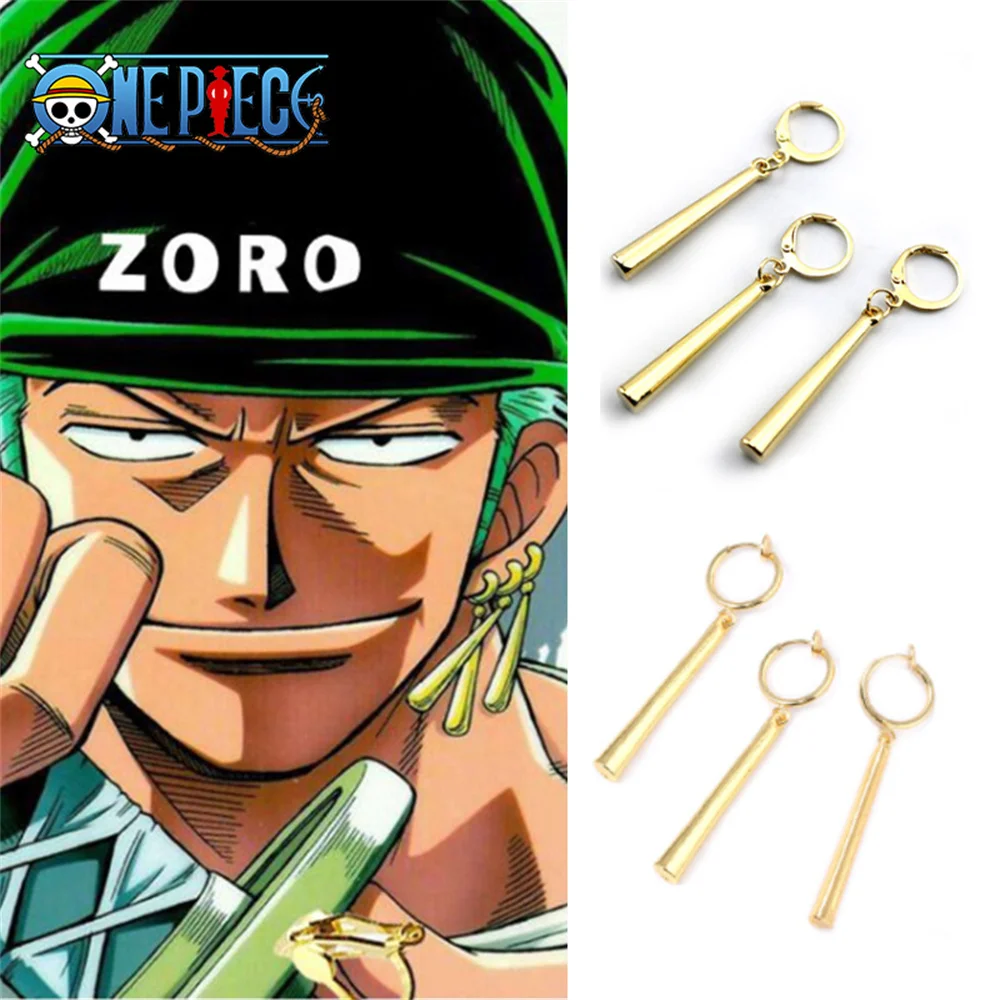 One Piece Zoro Earrings Creative Without Ear holes Earrings One Piece Same Personalized Ear Clips Men Women Accessories Gift