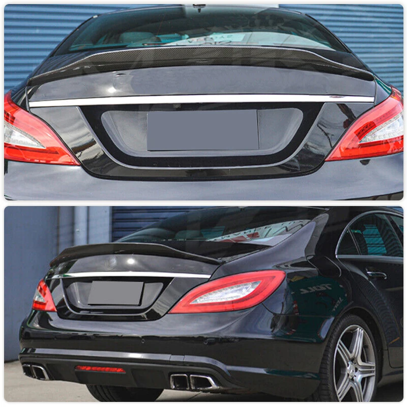 Carbon Fiber Rear Trunk Spoiler Wings for Benz CLS Class W218 CLS550 CLS63 AMG 2012-2017 Car Rear Spoiler Boot Lid Wing Lip