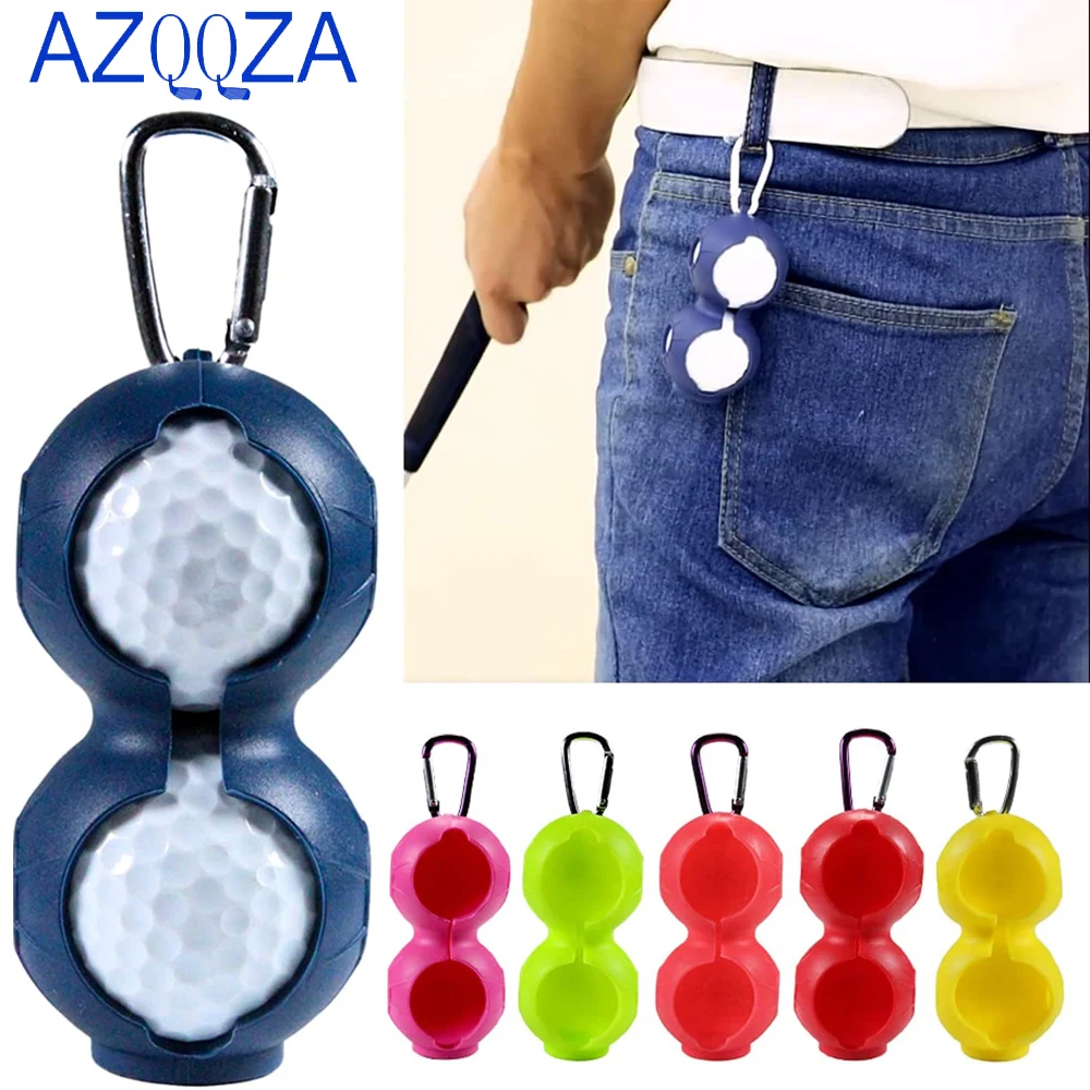 1Pcs Golf Ball Protective Accessories Golfing storage Keyring Sleeve Bag Balls Holder Cover for Silicone Waist 2 Soft  6 Colors