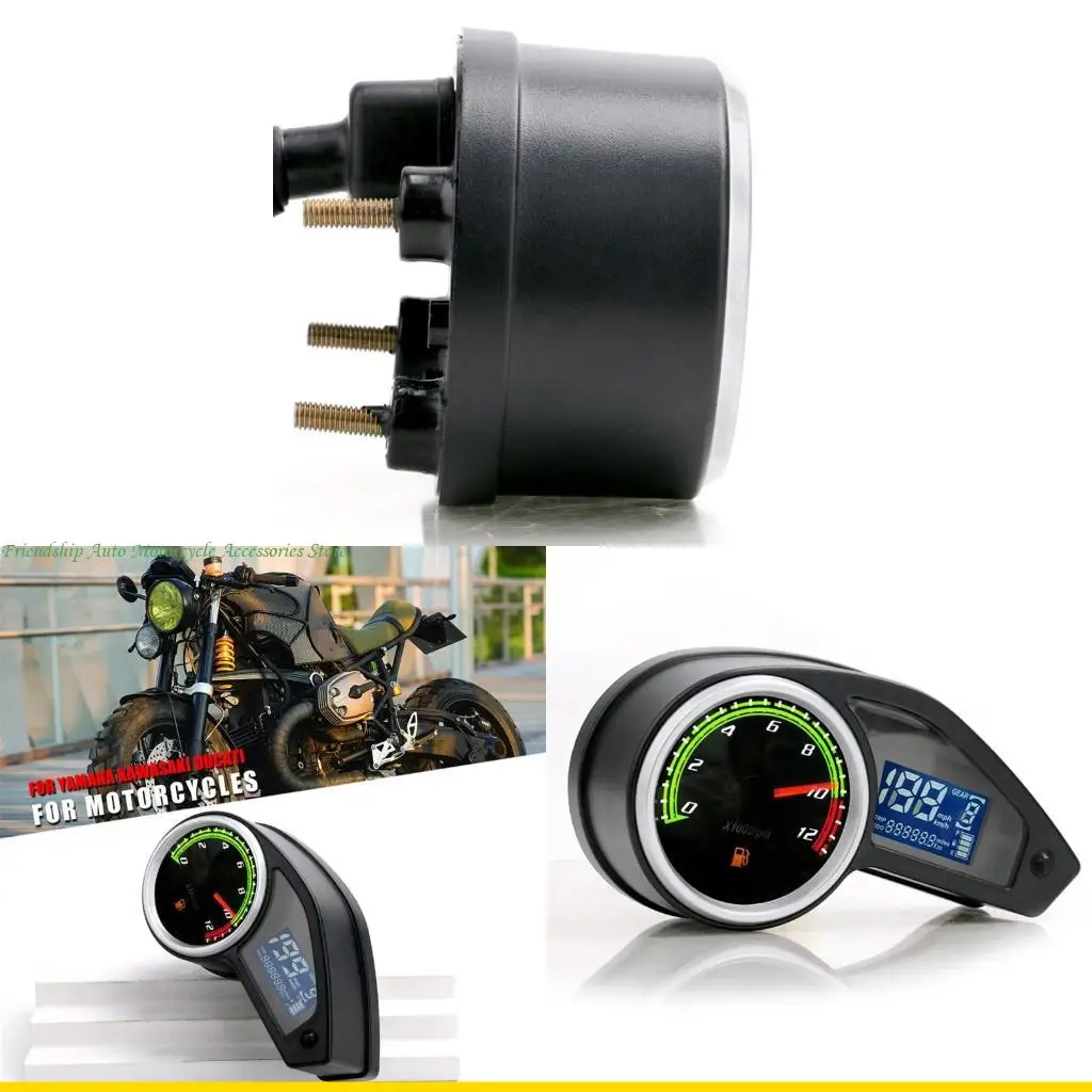 

SZCH Motorbike External Speedometer Water Thermometer with Digtal Display Screen