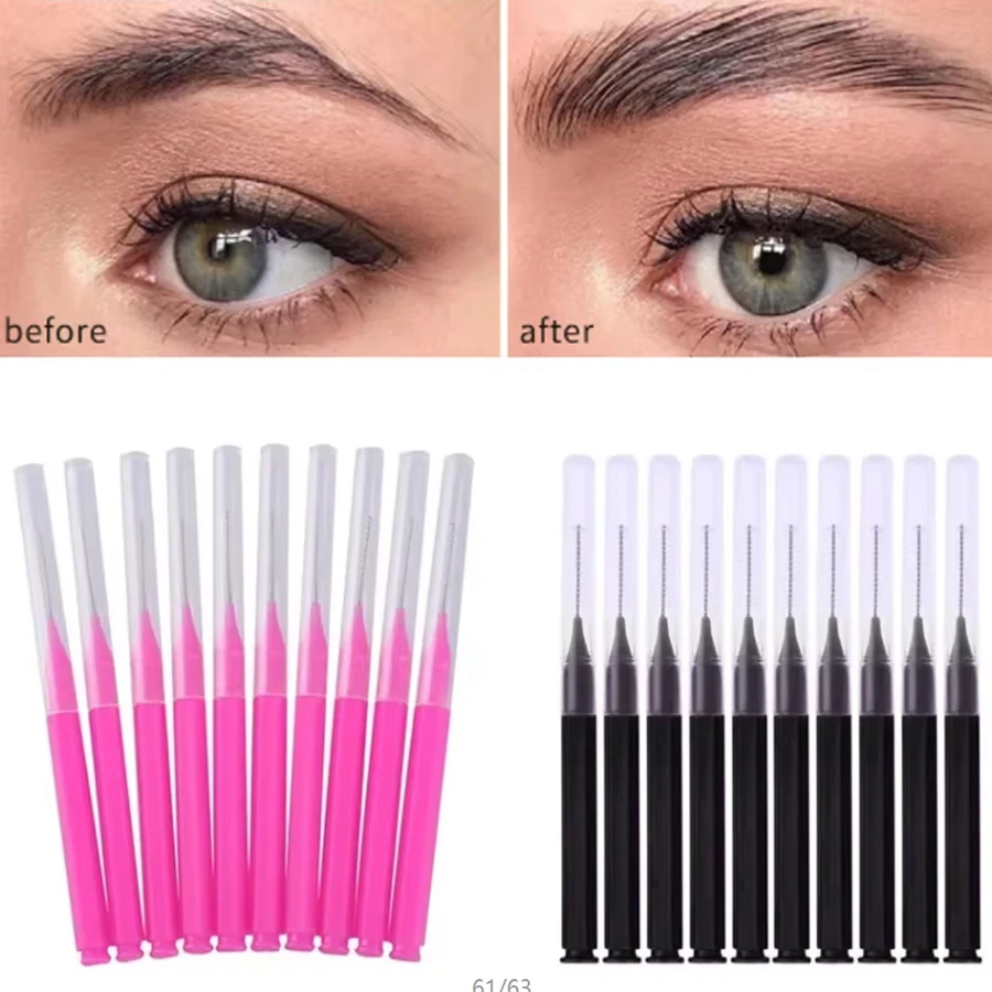 10/20Pcs Mini Eyebrow Brush Brow Perm Brush Disposable Brow Lifting Brushes Bendable Micro Eyelash Brush Applicator Makeup Tools