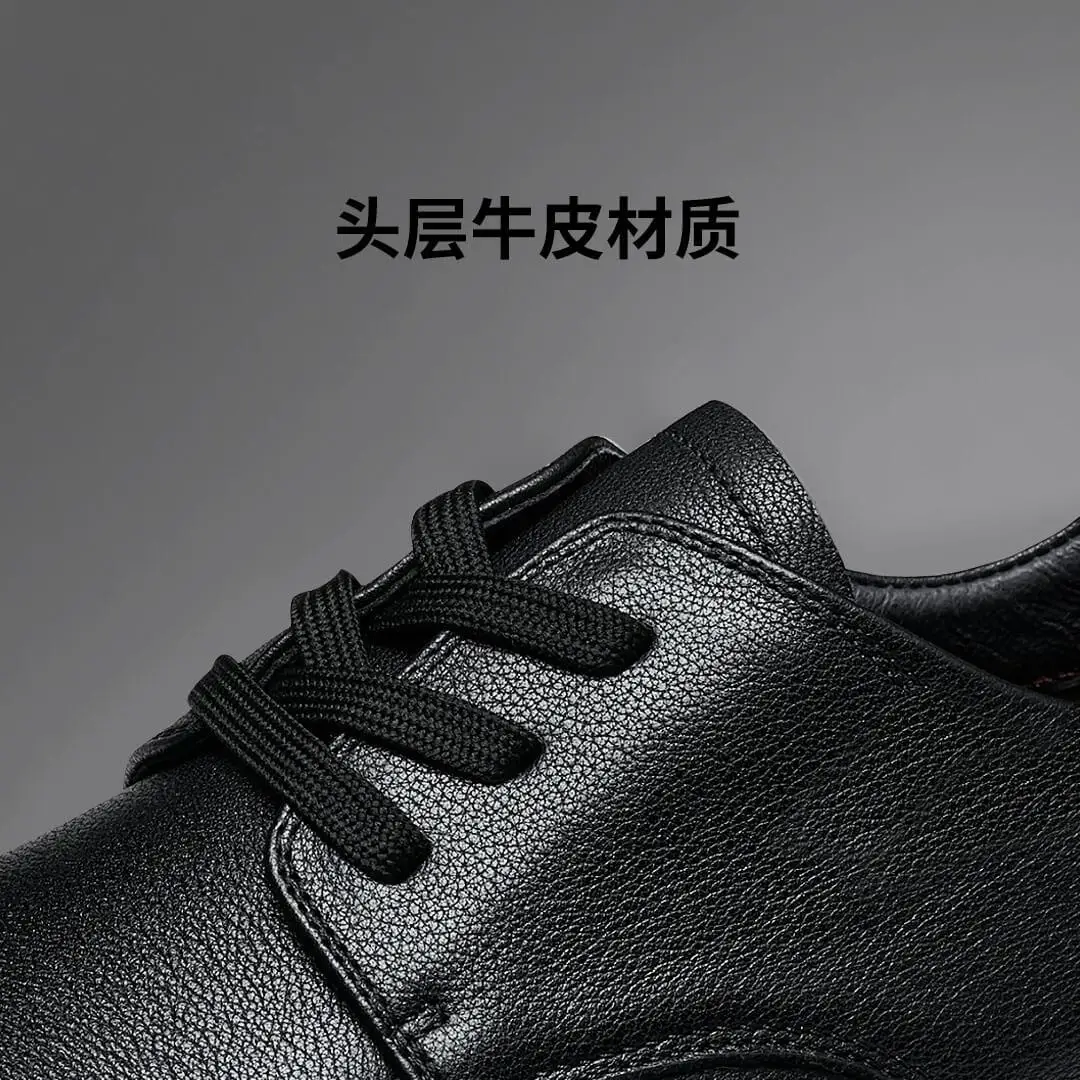 Xiaomi mijia sepatu kulit sapi kasual, sepatu lapisan pertama boathook karet klasik, sepatu kulit pria Semua cocok