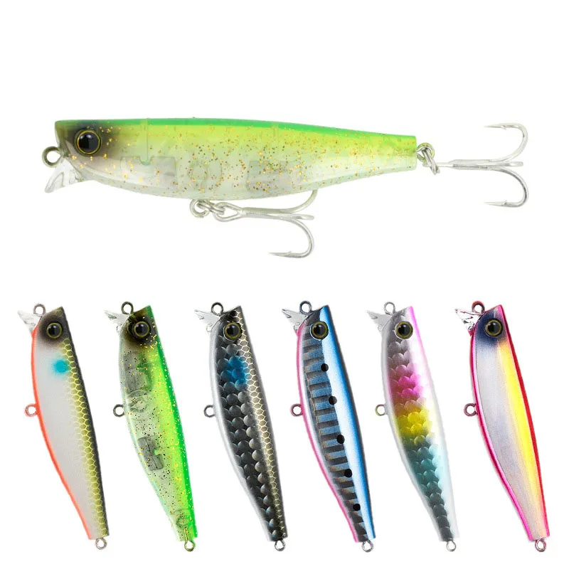 

1pc New Sea Bass Fake Bait 10g 60mm Fishing Lures Far Cast Sinking Bass Bait Surface Fishing Hard Bait Floating Swinger Bait