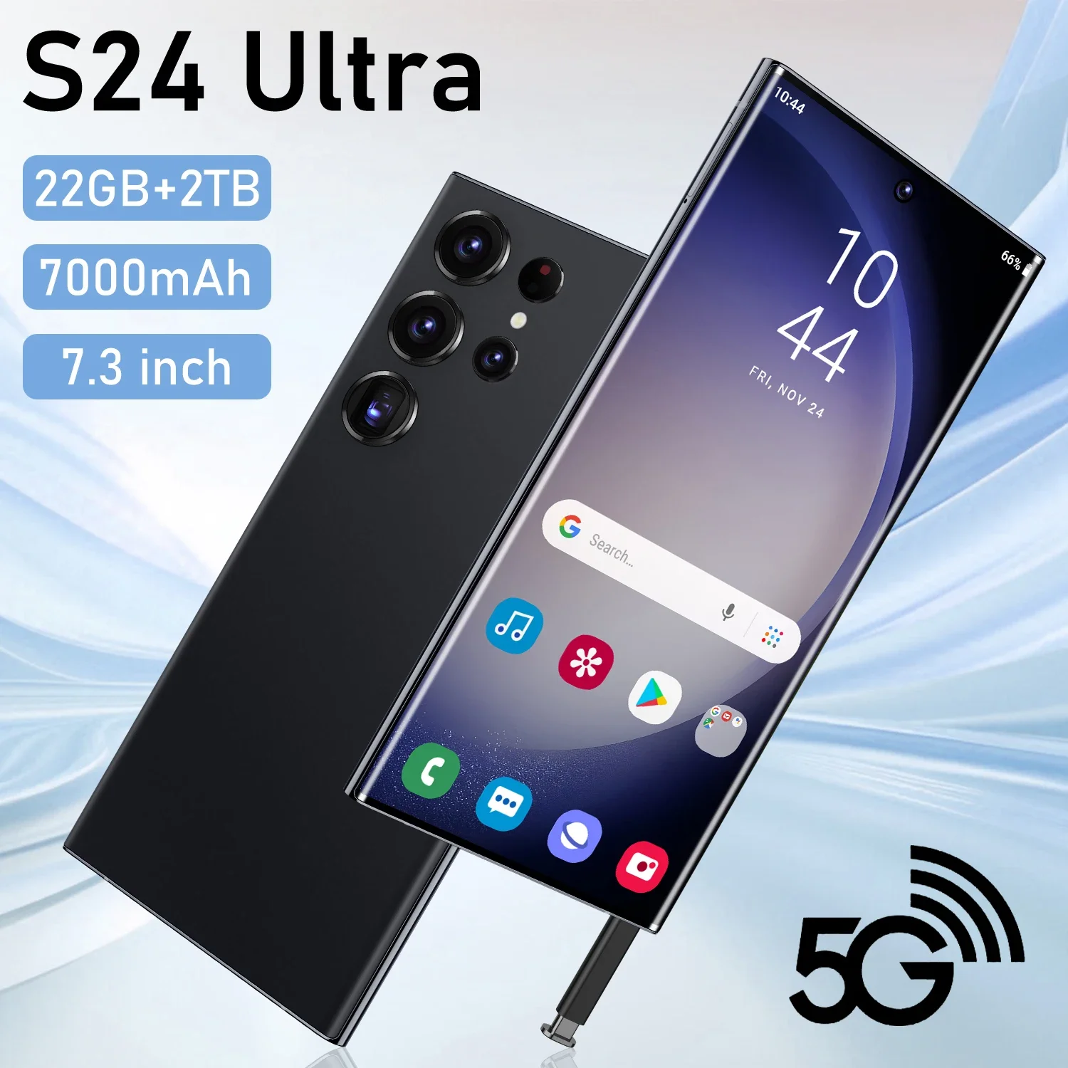 

S24 Ultra Mobile Phones 7.3 HD Screen SmartPhone Original 22GB+2TB 4G 5G Dual Sim Celulares Android Unlocked 8000mAh Cell Phone