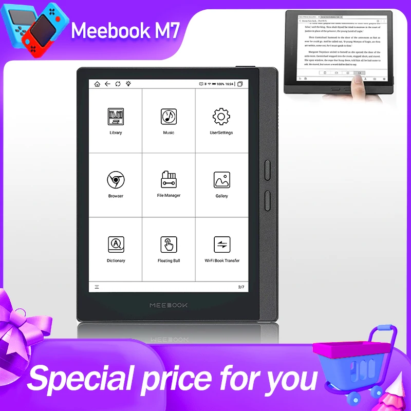 Meebook M7 Ebook reader 6.8 inch 300PPI High-Definition Ink Screen Eye Protection Android System 32GB E-reader