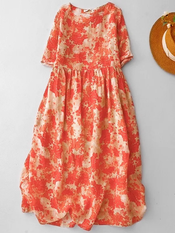 

Высококачественная японская длинная юбка миди Dr с цветочным принтом, женская длинная юбка для похудения, художественный прямой крой или