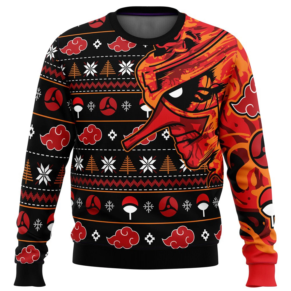 Naruto Akatsuki Itachi Uchiha Susanoo Anime Print Adult Kids Crew Neck Sweatshirt Soft Comfy Relaxed-Fit Plus Size Autumn Winter