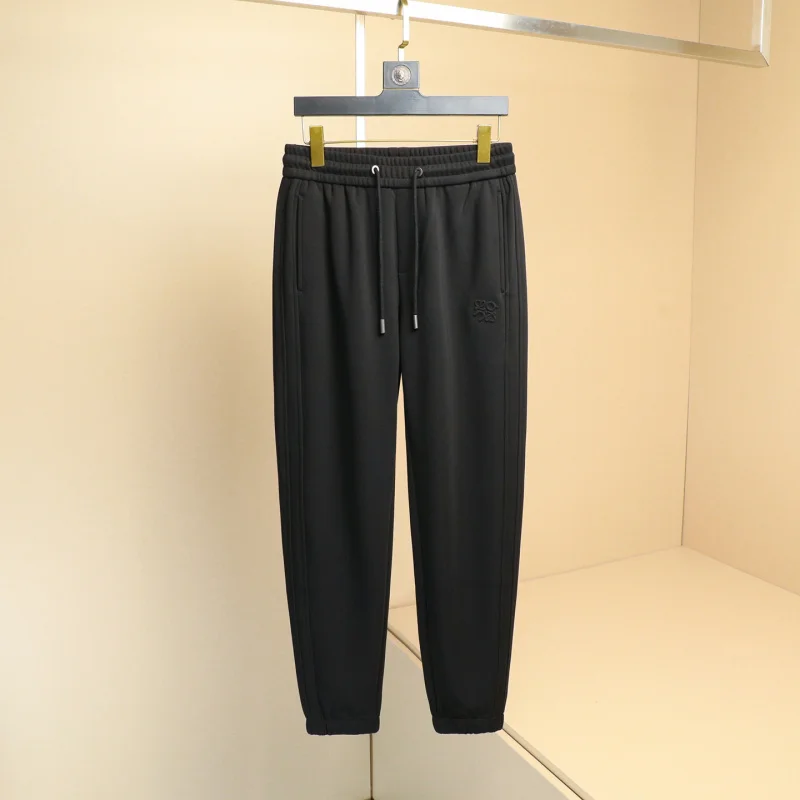 

Новые мужские повседневные брюки Zhan Luo Home 25 с эластичным поясом, вышивкой и манжетами, осенние модные спортивные брюки