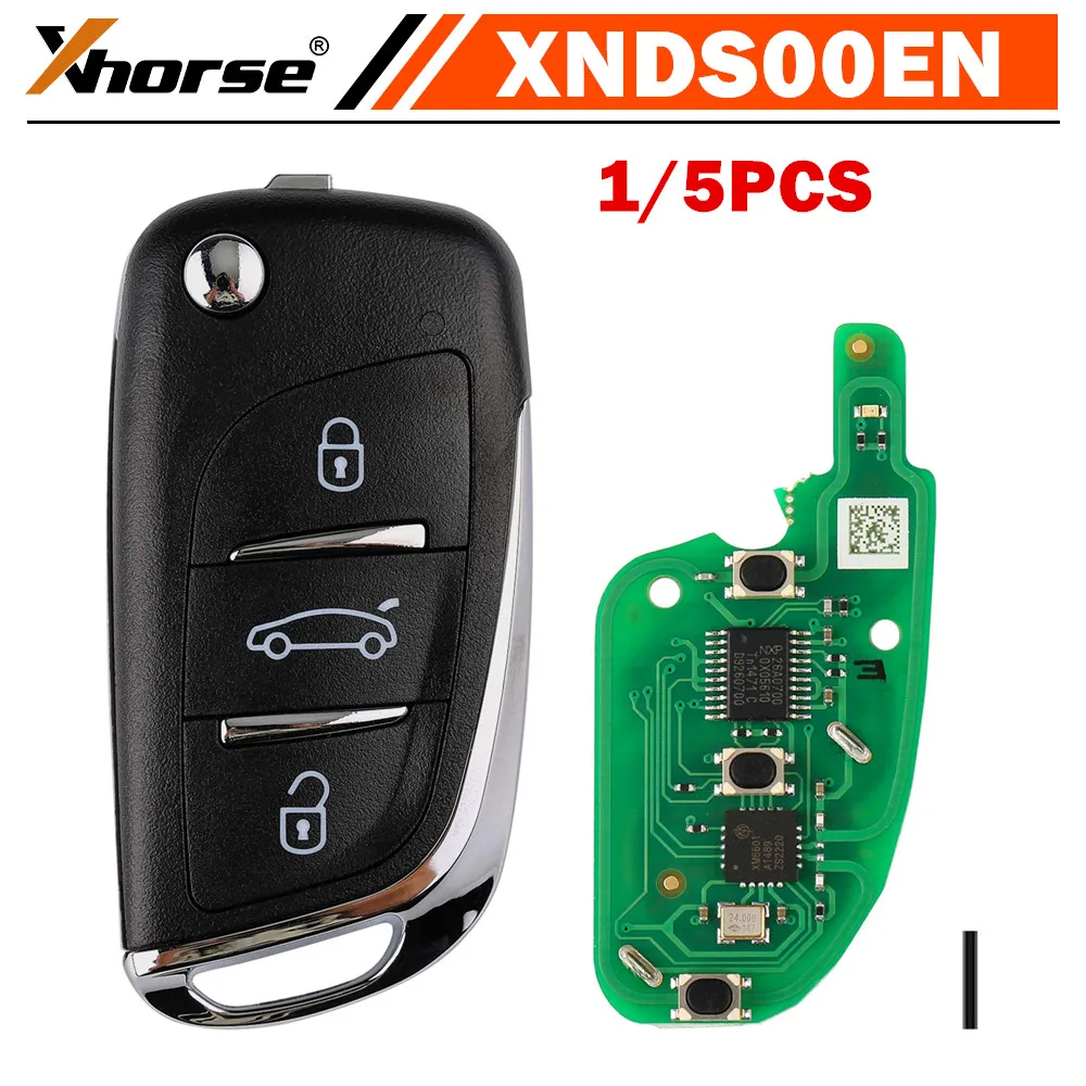 

1/5 Pieces Xhorse XNDS00EN DS Style Wireless Universal Remote Key 3 Buttons for VVDI Key Tool