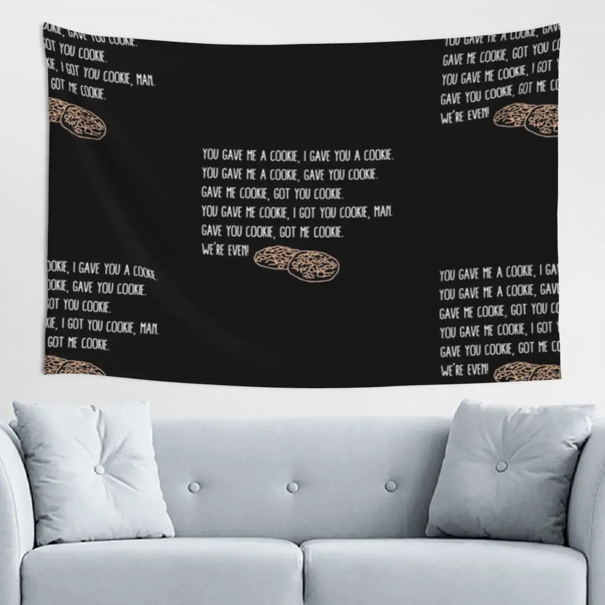 You Gave Me A Cookie Got You Cookie Star Tapestry, tapiz de estilo chino con efecto acuarela, para renovación de habitaciones