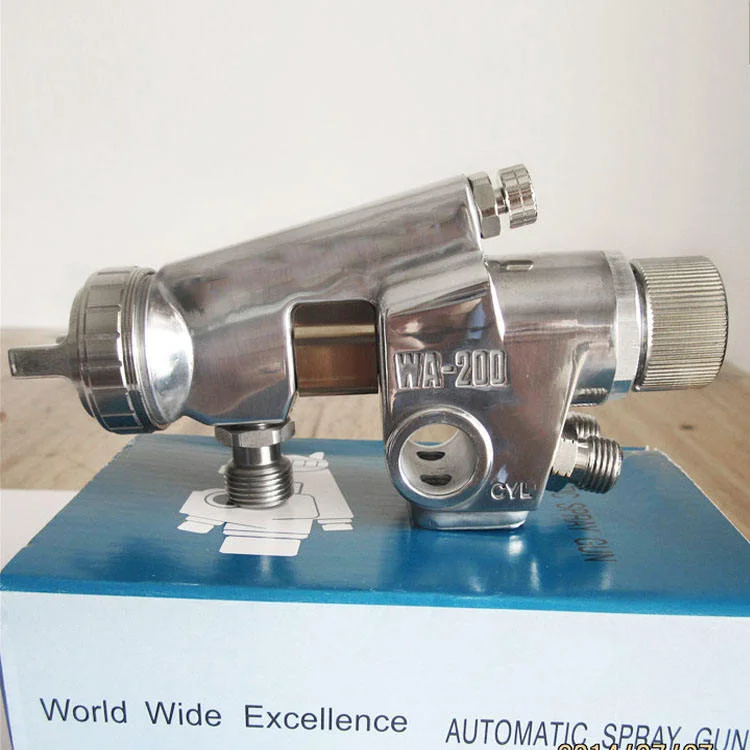 WA-200 Automatic Spray Gun SS Pneumatic Air Power Paint Spray Gun Industrial Painting Coating High Atomization For Assembly